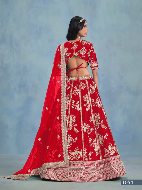 Red_Artsilk_Lehenga_Choli_For_Women
