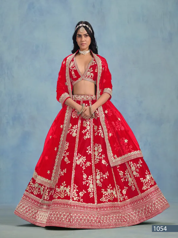 Red_Artsilk_Lehenga_Choli_For_Women