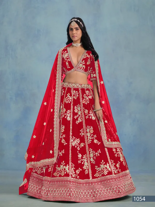 Red_Artsilk_Lehenga_Choli_For_Women
