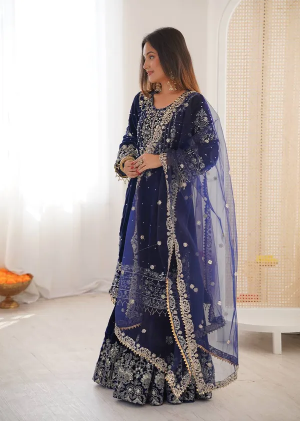 Blue_Designer_Blue_Sharara_Suit_3Pc_Set_For_Women