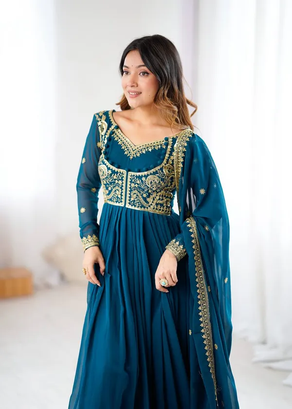 Rama_Green_Stylish_Anarkali_Sequins_Embroidery_Gown_For_Women