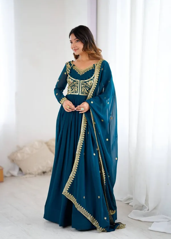 Rama_Green_Stylish_Anarkali_Sequins_Embroidery_Gown_For_Women
