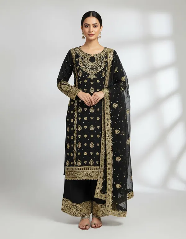 Black_9000Velvet_Kurti_Plazzo_For_Women