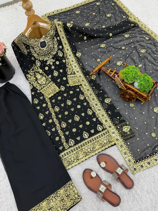 Black_9000Velvet_Kurti_Plazzo_For_Women