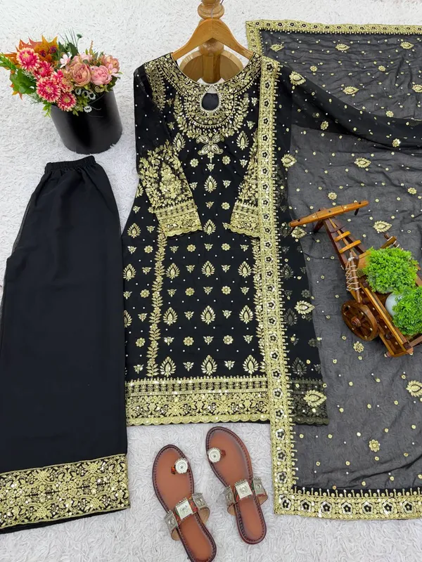 Black_9000Velvet_Kurti_Plazzo_For_Women