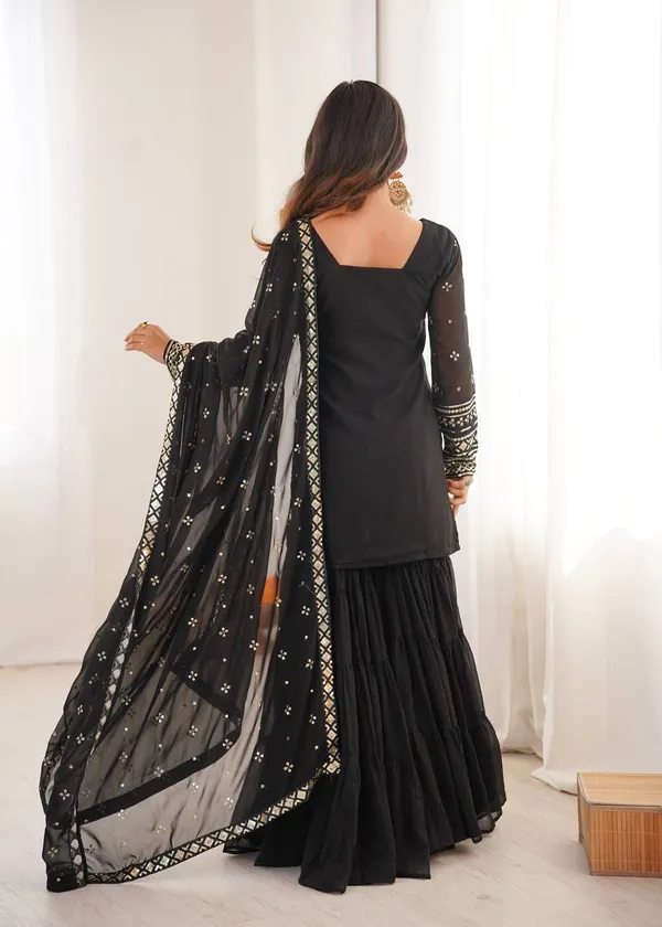 Black_Velvetsequins_Kurti_Plazzo_For_Women