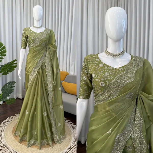 Mehandi_Premium_Artsilk_Sarees_For_Women