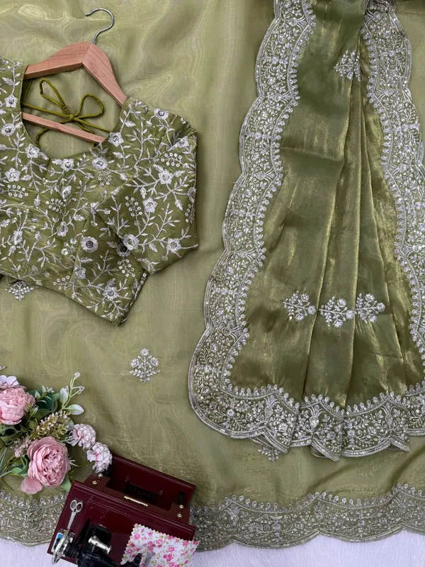 Mehandi_Premium_Artsilk_Sarees_For_Women