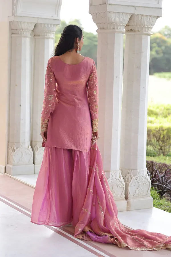 Pink_Premium_Synthetic_Sharara_Suit_For_Women