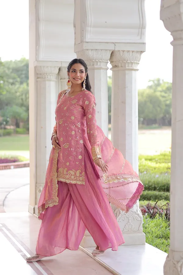 Pink_Premium_Synthetic_Sharara_Suit_For_Women