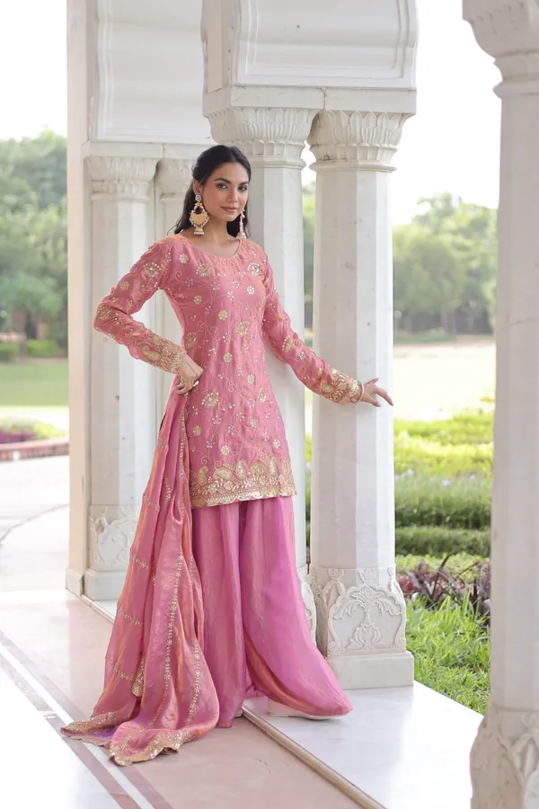 Pink_Premium_Synthetic_Sharara_Suit_For_Women