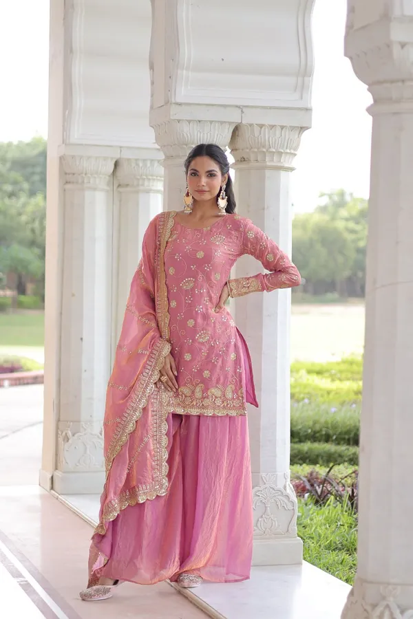 Pink_Premium_Synthetic_Sharara_Suit_For_Women