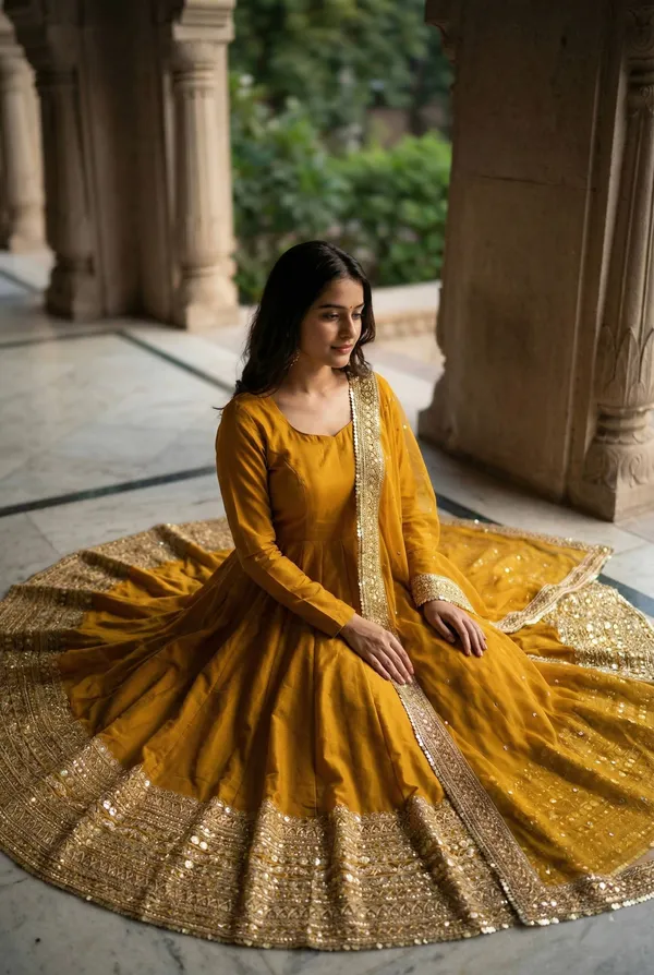 Yellow_Romansilk_Gowns_For_Women