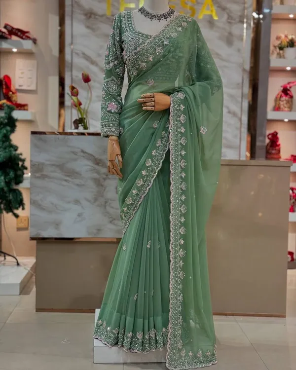 Light_Green_Premium_Fauxgeorgette_Sarees_For_Women