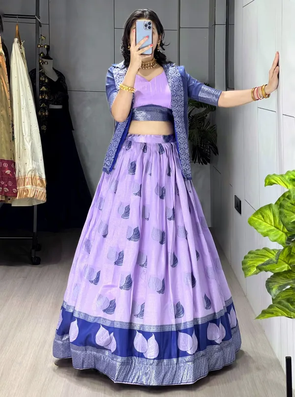 Purple_Premium_Fauxgeorgette_Lehenga_Choli_For_Women