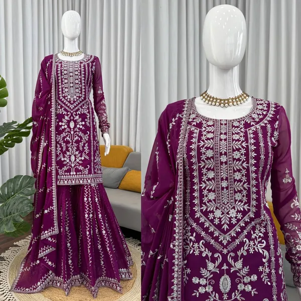 Purple_Premium_Synthetic_Sharara_Suit_For_Women