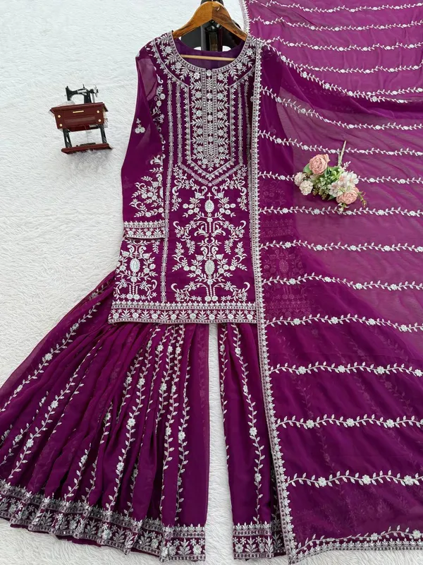 Purple_Premium_Synthetic_Sharara_Suit_For_Women
