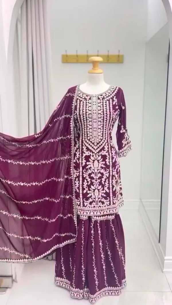 Purple_Premium_Synthetic_Sharara_Suit_For_Women