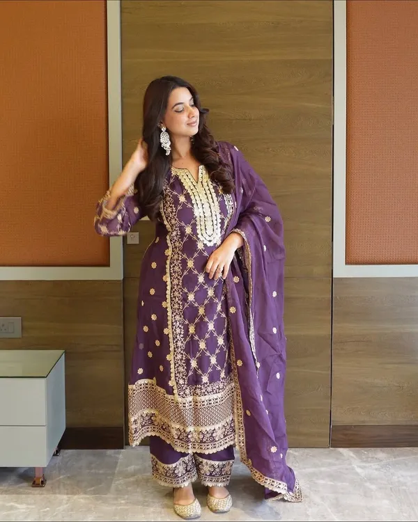 Purple_Premium_Synthetic_Dress_For_Women