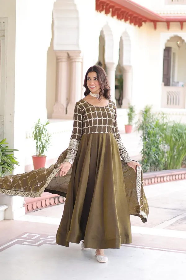 Brown_Ncvichitra_Gowns_For_Women