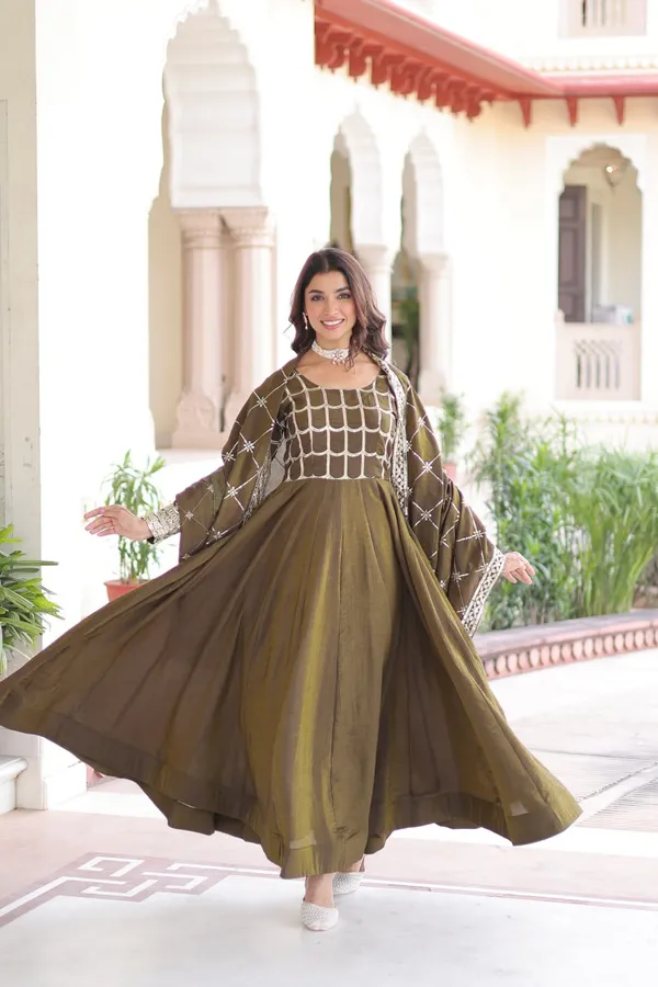 Brown_Ncvichitra_Gowns_For_Women