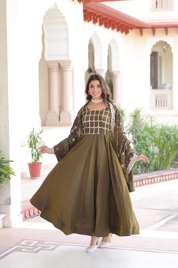 Brown_Ncvichitra_Gowns_For_Women