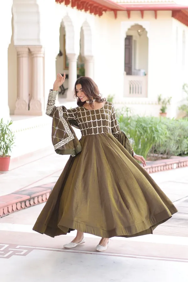 Brown_Ncvichitra_Gowns_For_Women