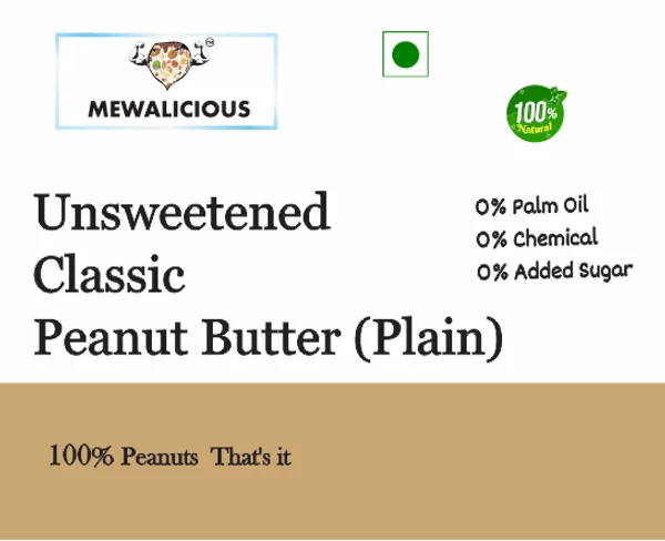 Mewalicious_Unsweetened_Classic_Peanut_Butter_Crunchy_Pack_Of_1_(225gm)