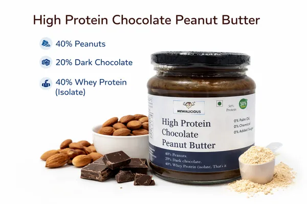 Mewalicious_High_Protein_Peanut_Butter_With_Dark_Chocolate_50%_Protein_Plain_(225gm)