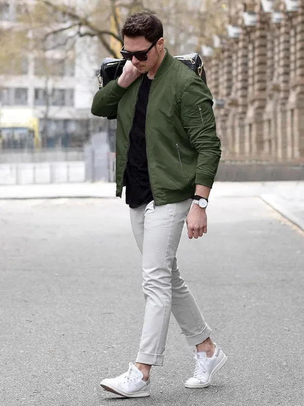 Olive_Green_and_Dark_Grey_Premium_Polyester_Zipper_Jacket_For_Men