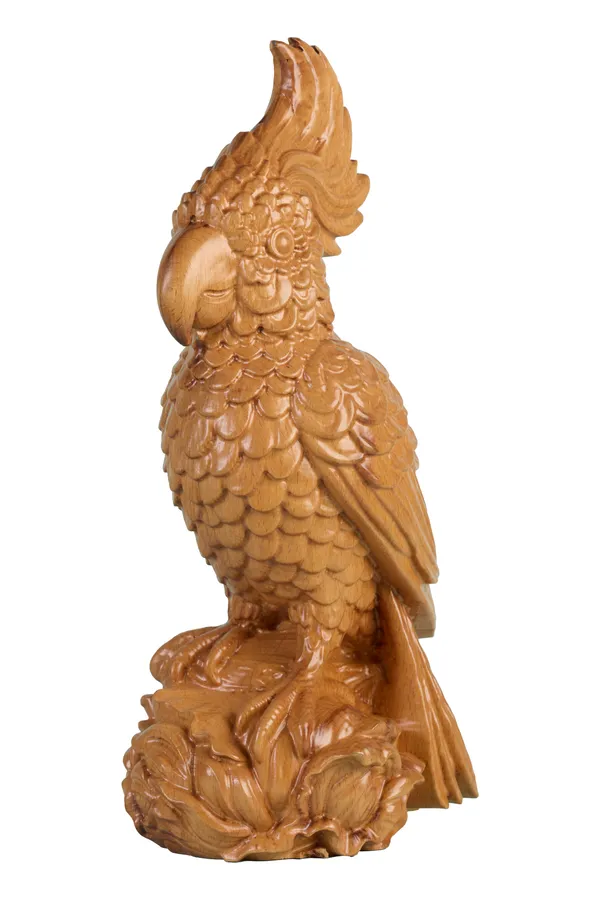 Quill_Parrot_Pinkish_Brown_Steam_Beech_Luxury_Wooden_Sculptures_For_Home_Decor