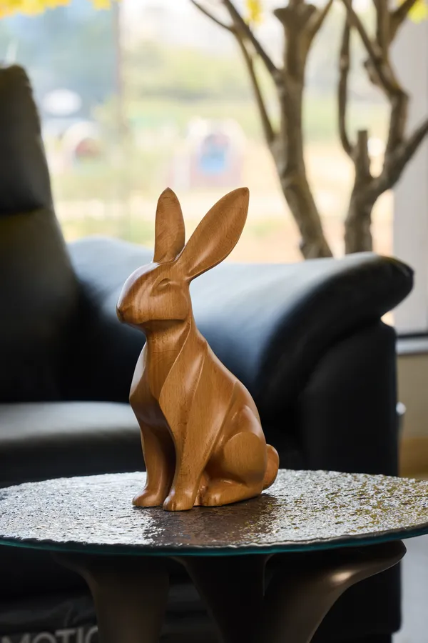 Meadow_Hare_Pinkish_Brown_Steam_Beech_Luxury_Wooden_Sculptures_For_Home_Decor