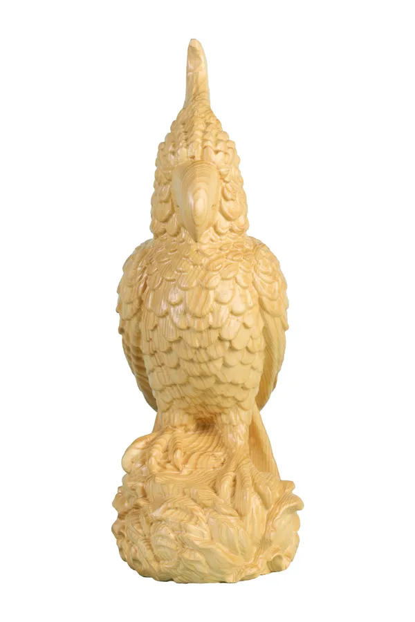Quill_Parrot_Light_Yellow_Spruce_Wood_Luxury_Wooden_Sculptures_For_Home_Decor