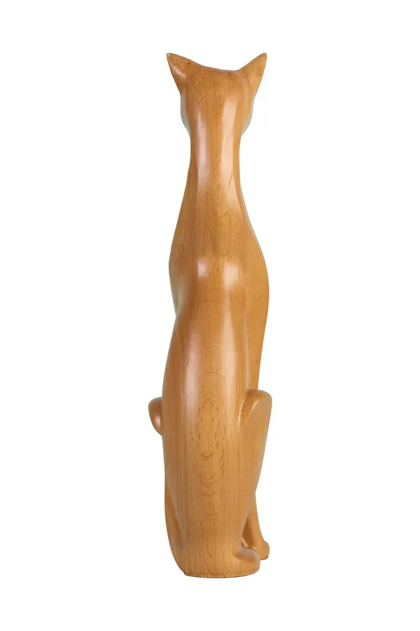 Alpha_Cat_M_Pinkish_Brown_Steam_Beech_Luxury_Wooden_Sculptures_For_Home_Decor