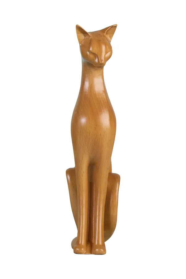 Alpha_Cat_M_Pinkish_Brown_Steam_Beech_Luxury_Wooden_Sculptures_For_Home_Decor