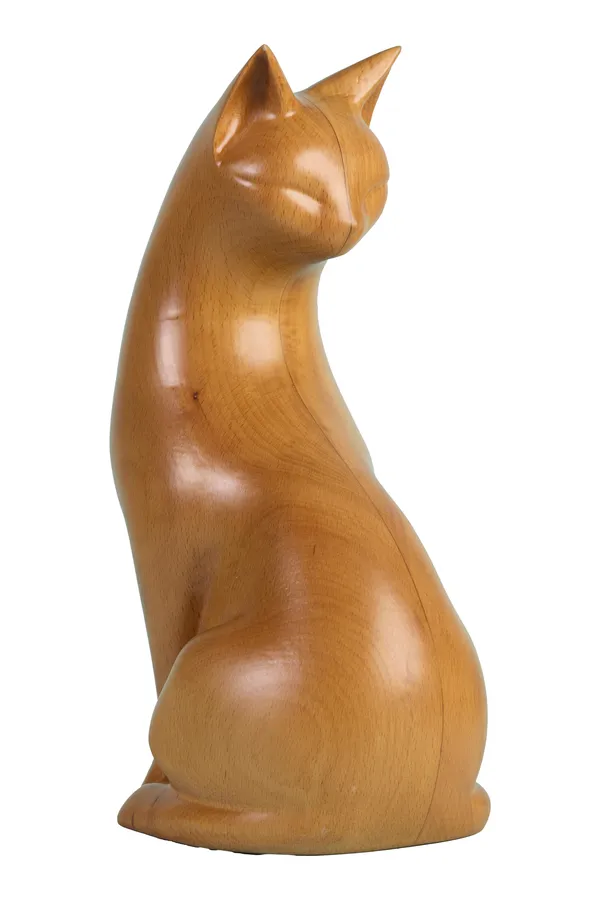 Luna_Cat_Pinkish_Brown_Steam_Beech_Luxury_Wooden_Sculptures_For_Home_Decor