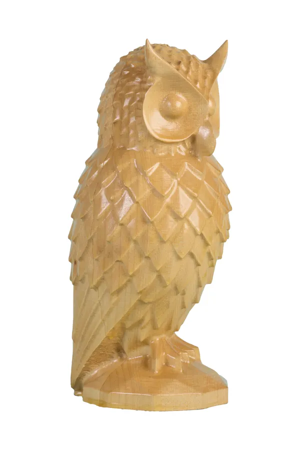 Nocturnal_Owl_Cream_Beige_Maple_Luxury_Wooden_Sculptures_For_Home_Decor