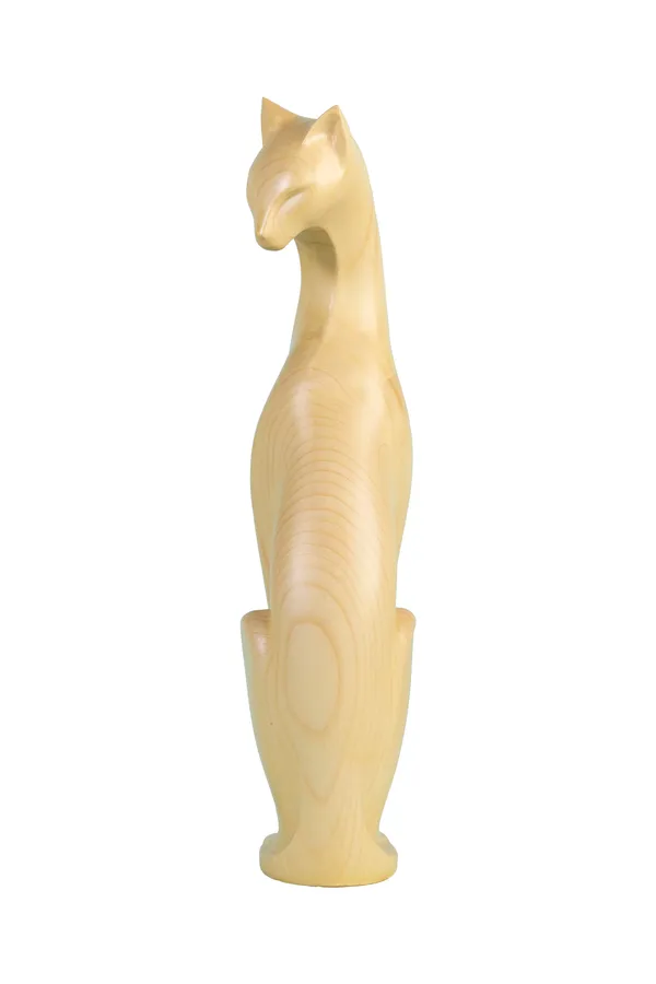 Koa_Cat_F_Light_Yellow_Spruce_Wood_Luxury_Wooden_Sculptures_For_Home_Decor