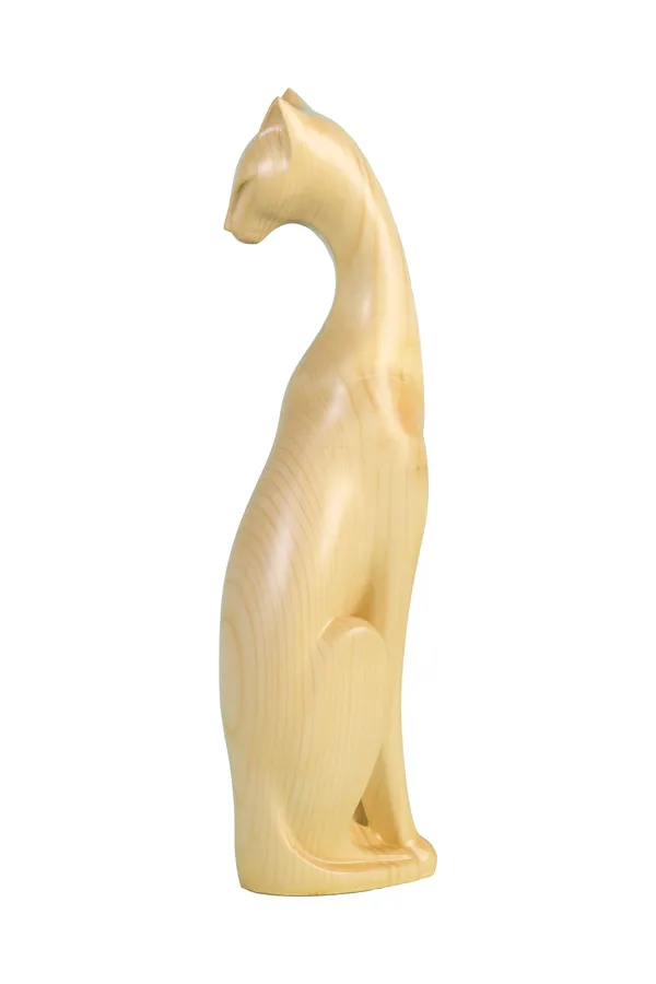 Koa_Cat_F_Light_Yellow_Spruce_Wood_Luxury_Wooden_Sculptures_For_Home_Decor