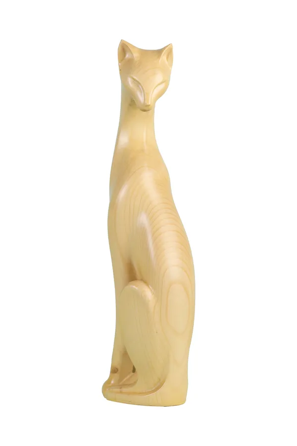 Koa_Cat_F_Light_Yellow_Spruce_Wood_Luxury_Wooden_Sculptures_For_Home_Decor