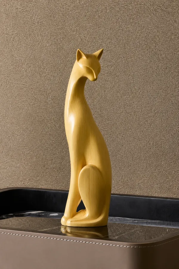 Koa_Cat_F_Light_Yellow_Spruce_Wood_Luxury_Wooden_Sculptures_For_Home_Decor