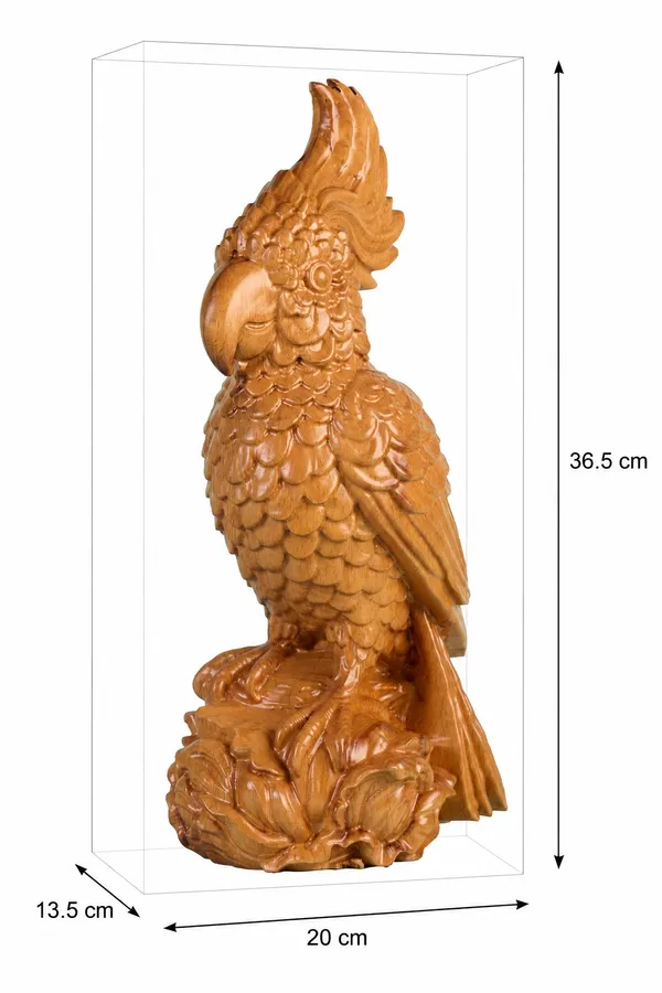 Quill_Parrot_Cream_Beige_Maple_Wood_Luxury_Wooden_Sculptures_For_Home_Decor