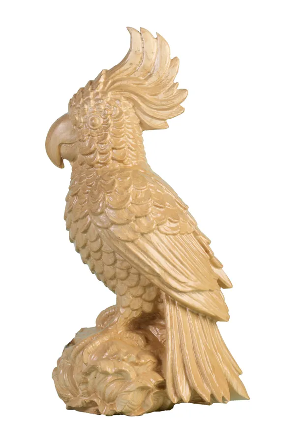 Quill_Parrot_Cream_Beige_Maple_Wood_Luxury_Wooden_Sculptures_For_Home_Decor
