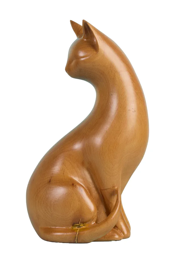 Luna_Cat_Pinkish_Brown_Steam_Beech_Luxury_Wooden_Sculptures_For_Home_Decor