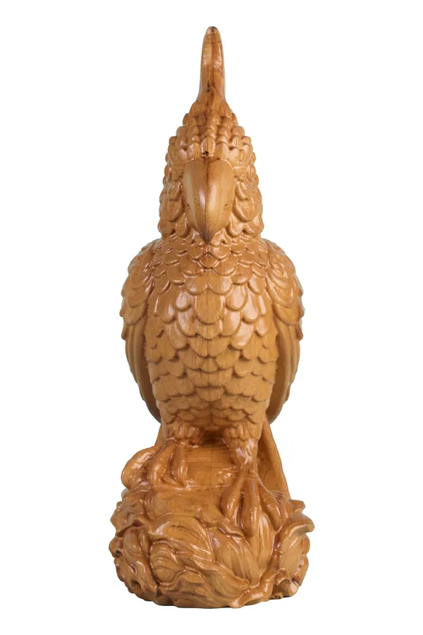 Quill_Parrot_Pinkish_Brown_Steam_Beech_Luxury_Wooden_Sculptures_For_Home_Decor