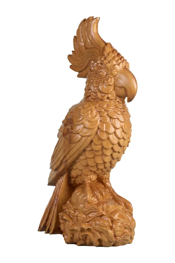 Quill_Parrot_Pinkish_Brown_Steam_Beech_Luxury_Wooden_Sculptures_For_Home_Decor