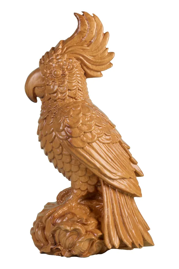 Quill_Parrot_Pinkish_Brown_Steam_Beech_Luxury_Wooden_Sculptures_For_Home_Decor