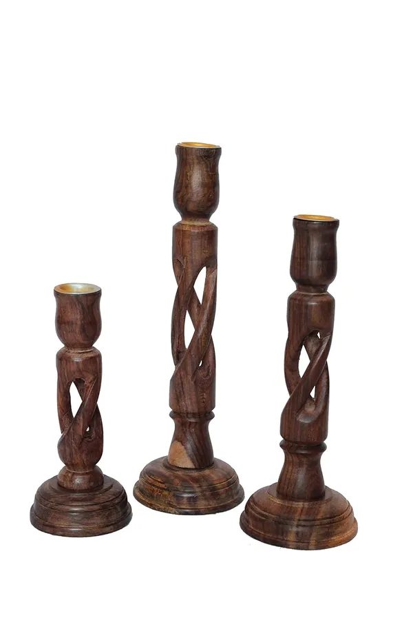 Brown_Wood_Candle_Holder_Pack_Of_3