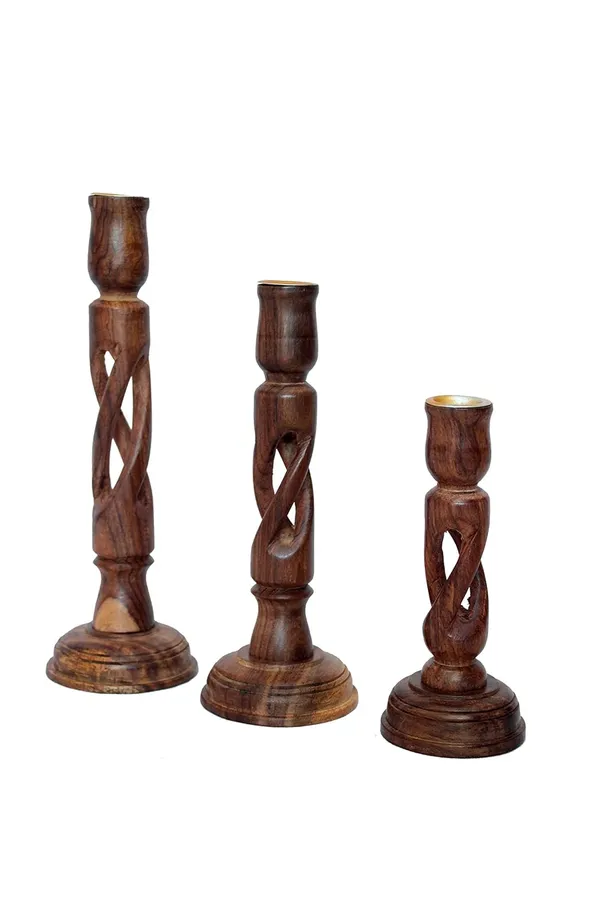 Brown_Wood_Candle_Holder_Pack_Of_3