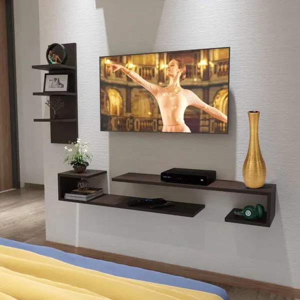 Brown_Wooden_Wenge_Wall_Mounted_Floating_TV_Stand_Entertainment_Unit_Cabinet_With_Rack_For_Set_Top_Box_And_Decorative_Objects_For_Living_Room_20x137x91_Cm